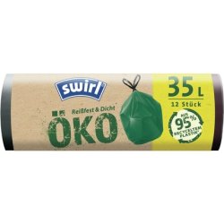 Swirl Eco Trash Bags With Drawstring 35l - Pack Of 12