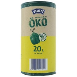 Swirl Swirl Eco-Trash Bags 20 Liters With Drawstring - 18 Pieces