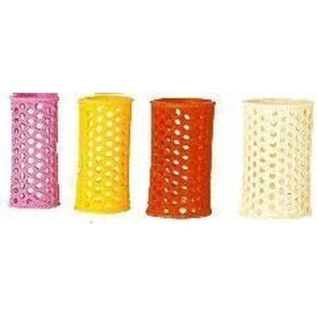 FW-Wickler 30mm Yellow Tapered Flat Wave Curlers 6.5cm