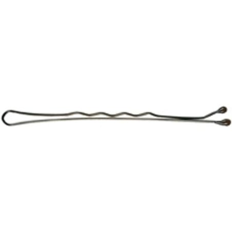 Comair Pretty Fashion Hair Clips Card Wavy 24 Pieces 59mm Brown - Pack of 24