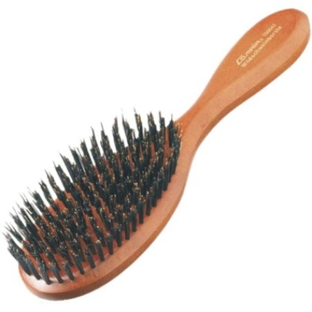 Pneumatic Brush Made of Rosewood with Real Boar Bristles 11 Rows