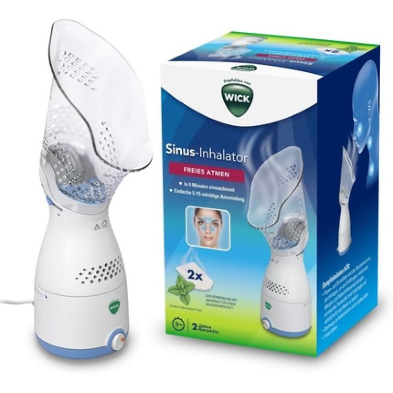Wick Sinus Inhaler Relief for Blocked Sinuses - Helps with Cough, Colds or Stuffy Noses - Adjustable Steam Control -