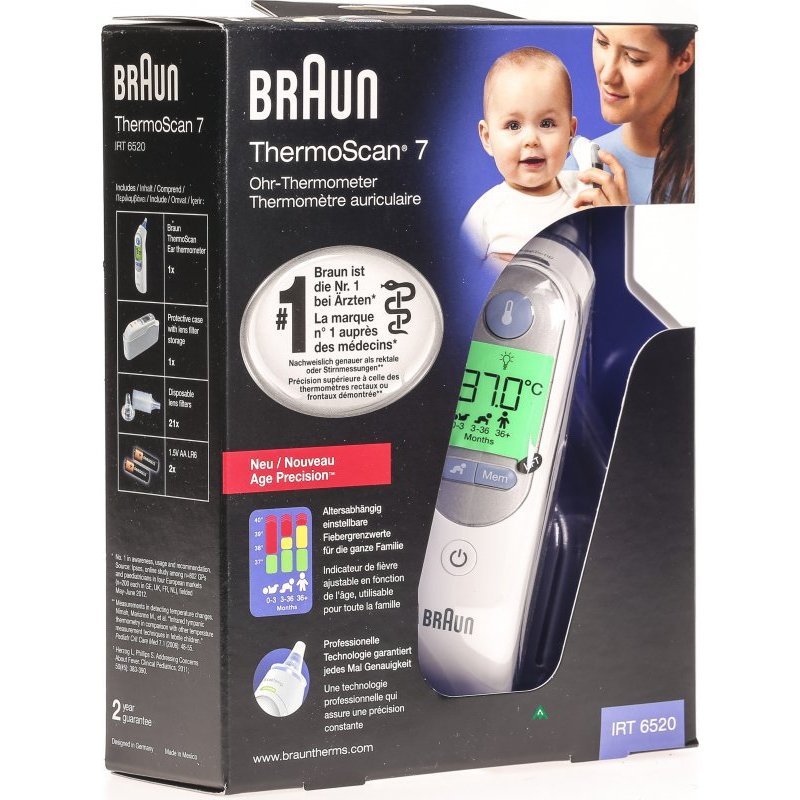 Braun ThermoScan 7 Remote sensing White Ear