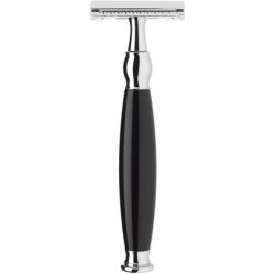 MÜHLE Sophist Black 4-Piece Silvertip Badger/Safety Razor Shaving Set - No Blades Included