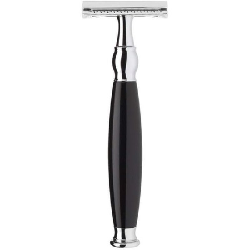 MÜHLE Sophist Black 4-Piece Silvertip Badger/Safety Razor Shaving Set - No Blades Included
