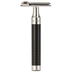 MÜHLE ROCCA Traditional Safety Razor R 96 Closed Comb - Black Stainless Steel Handle