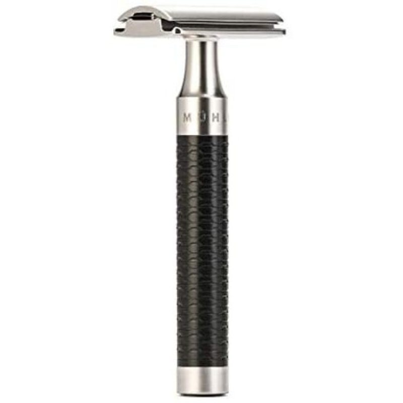 MÜHLE ROCCA Traditional Safety Razor R 96 Closed Comb - Black Stainless Steel Handle