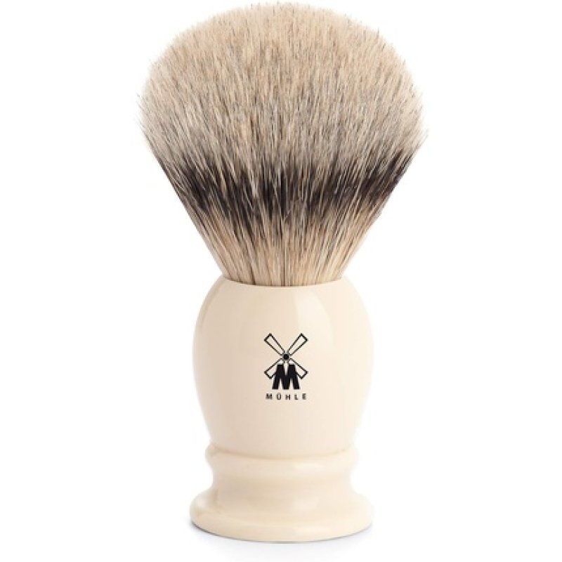 Muhle Classic Silvertip Badger Shaving Brush Medium Faux Ivory