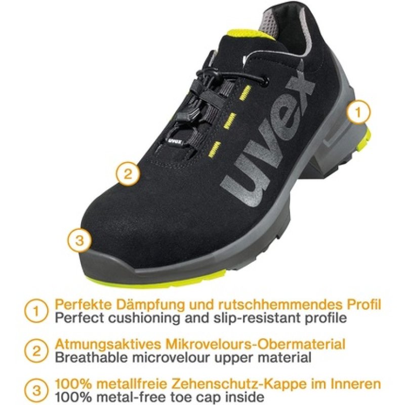 Uvex 1 Unisex Width 11 Standard 42 Eu Lime Black