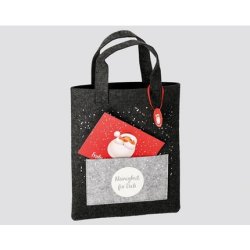 Cepewa Felt Bag Xmas With Postcard 22x26cm With Application "Small Thing