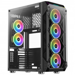 Boitier Grand-Tour E-ATX Xigmatek compatible Overtake RGB avec panneaux vitrés (Noir)