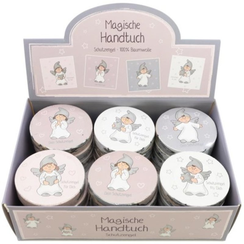 Cepewa Magic Towel Guardian Angel, 30x30 Cm, 100% Cotton, 25 Grams, Pack Of 4