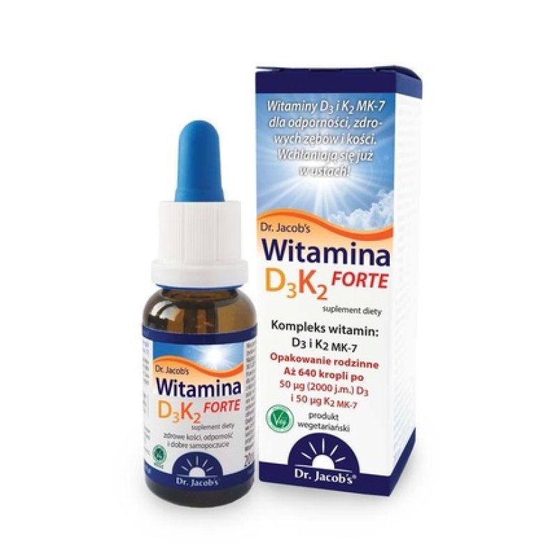 Dr. Jacob's Vitamin D3k2 Mk-7 Forte Dietary Supplement In Drops 20ml