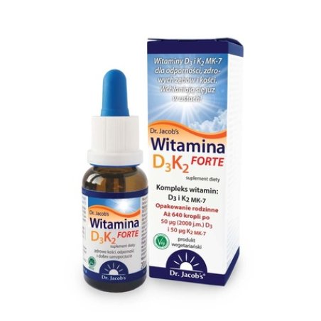 Dr. Jacob's Vitamin D3k2 Mk-7 Forte Dietary Supplement In Drops 20ml