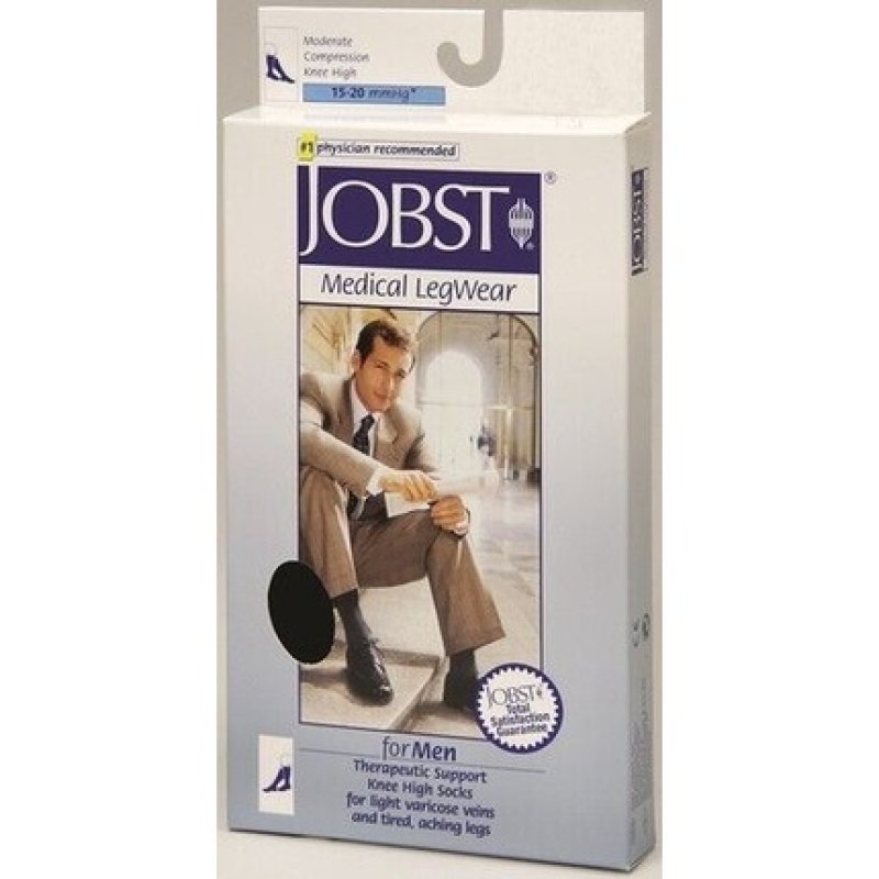 Jobst Men's Socks 15-20mmHg Black Size 2