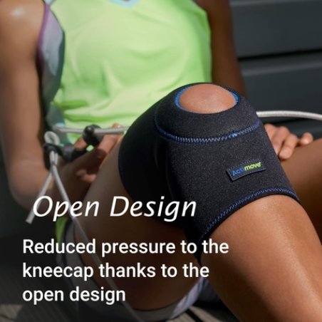 Actimove SPORTS EDITION Knee Support Open Patella Adjustable Black Universal Size