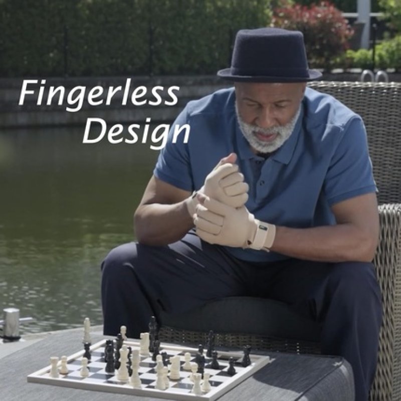 Actimove Arthritis Care Arthritis Gloves Drug-Free Pain Management for Aching Fingers and Hands Left/Right Wear Beige