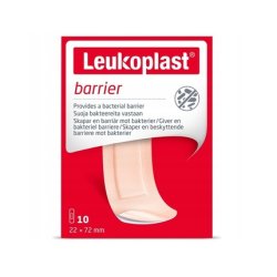 Leukoplast Barrier Waterproof Plasters, 10 Pieces