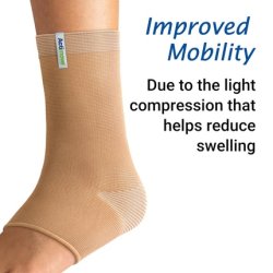 Actimove Arthritis Care Ankle Support with Heat-Retaining Fabric for Men and Women Left/Right Wear Beige XXLarge