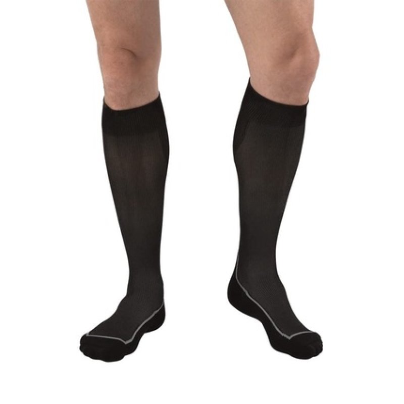 JOBST Sport Knee High Graduated Compression Socks for Sports Lovers 15-20 mmHg Compression Unisex Design Cool Black