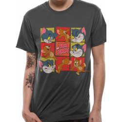 TOM AND JERRY - T-Shirt IN A TUBE- Squares (M)
