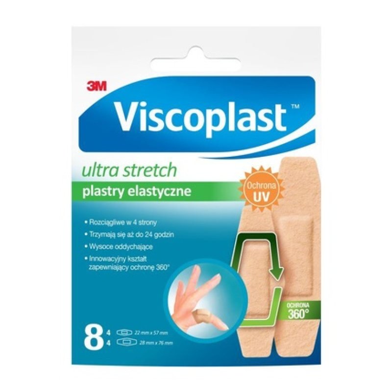 3m Viscoplast Ultra Stretch Elastic Bandages - 8 Pieces