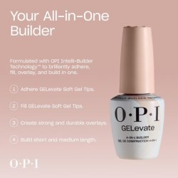 Opi Gelevate 4-In-1 Nail Builder Gel UV Cure Vegan