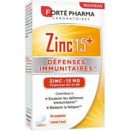 Forte Pharma Zinc 15 For The Immune System - 60 Tablets