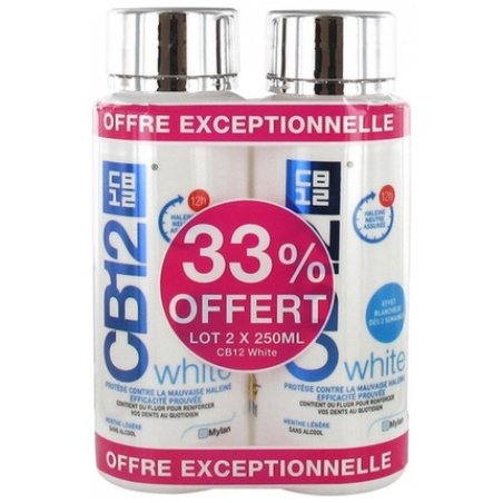 Cb12 White Mouthwash with Mint Flavor 250ml - Pack of 2