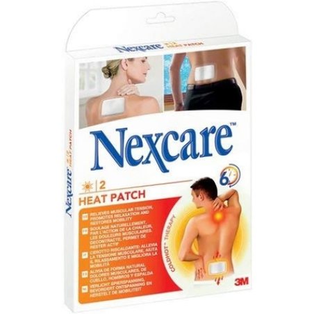 Nexcare Heat Patch 9.5cm x 13cm Adhesive Heat Patches for Muscle Pain Relief Stiffness or Tension Local Application on