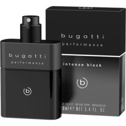 Bugatti Performance Intense Black Men's Perfume 100ml Oriental Woody Eau de Toilette with Passion Fruit, Cashmere,