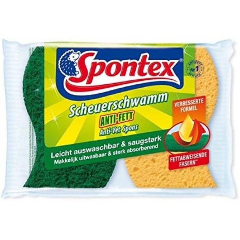 Spontex Anti-Grease Scrub Sponge for All Tough Surfaces