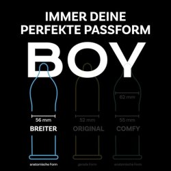 BILLY BOY Condoms Safe Feeling 56mm Wider Condoms with More Wall Thickness 6 Pieces - Pack of 6