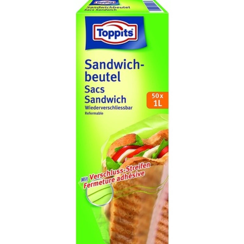 Toppits Breakfast Bags 50 X 1l 19 X 18cm