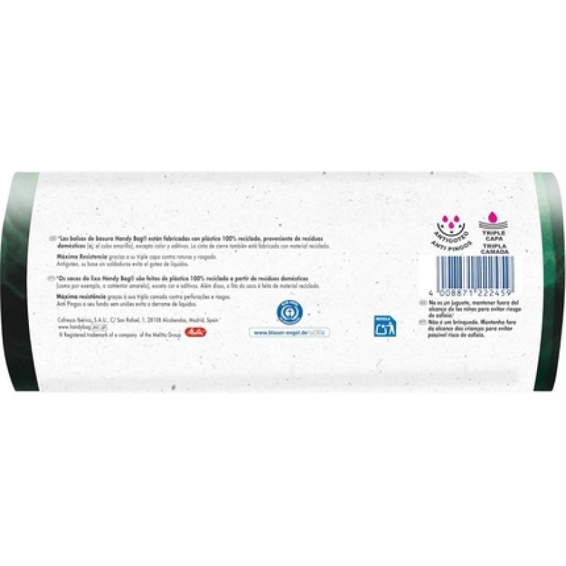 Handy Bag Robust Environmentally Friendly Garbage Bags 100% Recycled