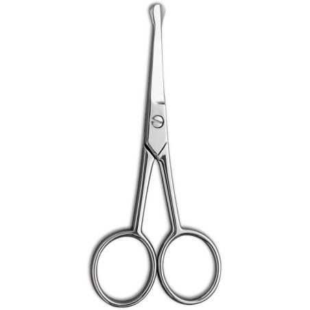 ZWILLING Nose Hair and Ear Hair Scissors Beard Scissors Made of Stainless Steel with Straight Rounded Tip Silver