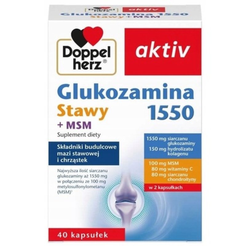 Doppelherz Aktiv Glucosamine 1550 Joint Msm 40 Capsules