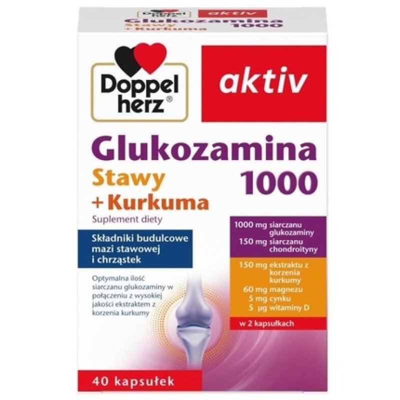 Doppelherz Aktiv Glucosamine 1000 Joints Turmeric 40 Capsules