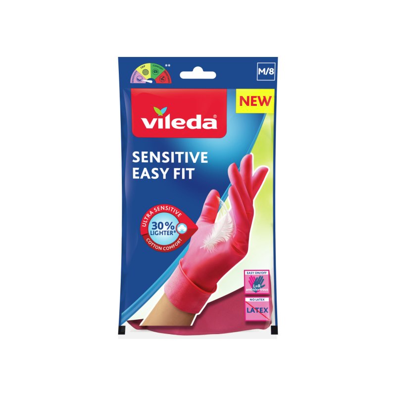 Vileda - Vileda Sensitive Easy Fit Gloves Size Medium - 1 Pair