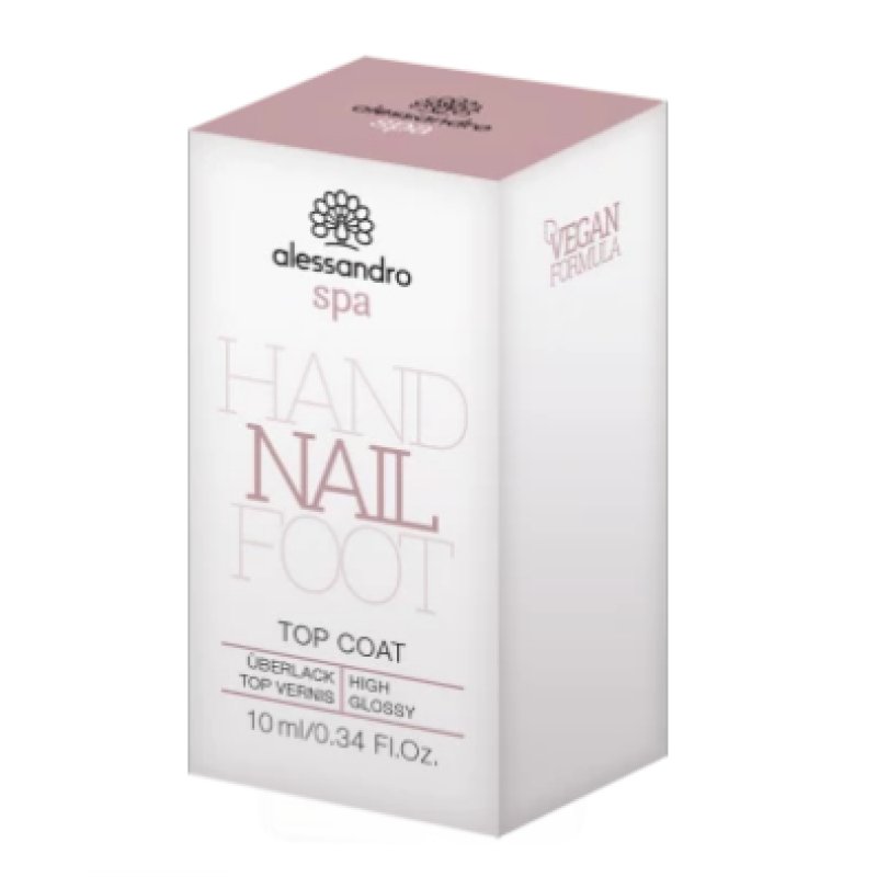 alessandro Coconut Oil Enriched nail top coat 10 ml Transparent
