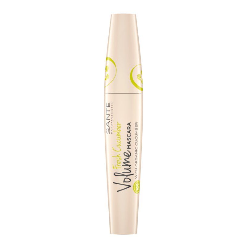 Sante Naturkosmetik Fresh Cucumber Volume Mascara Black Maximum Volume Density Perfectly Separate Eyelashes with