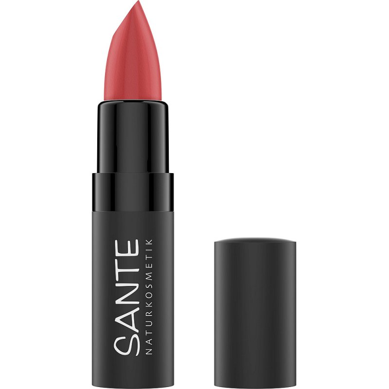 Sante Naturkosmetik Matte Lipstick 04 Pure Rosewood 4.5g with Organic Cocoa Butter