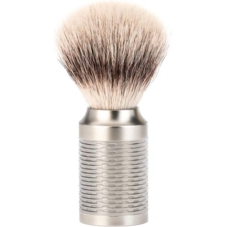 Muhle Rocca Pure Matt Stainless Steel Silvertip Fibre Shaving Brush