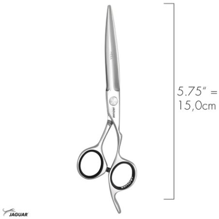 JAGUAR Hair Scissors HERA 5.75" Crane Design Hairdressing Scissors with Forged Finger Hook and Rounded Dagger Blade