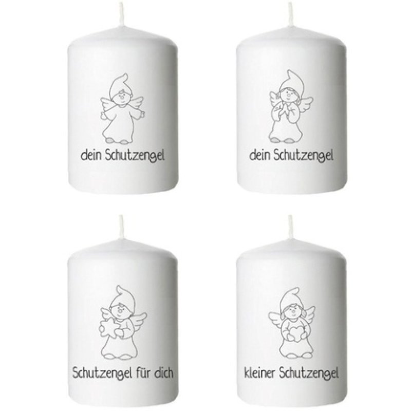 Cepewa Pillar Candle Guardian Angel 6x8cm