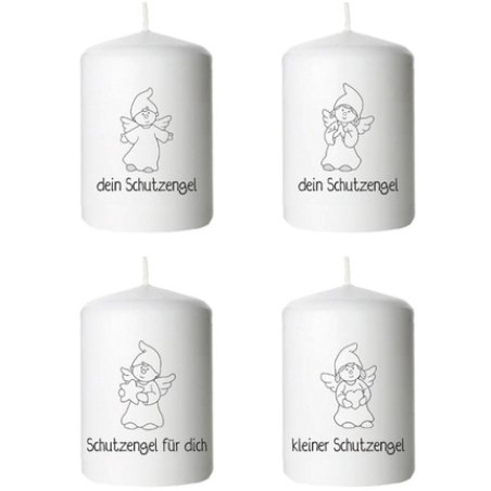 Cepewa Pillar Candle Guardian Angel 6x8cm