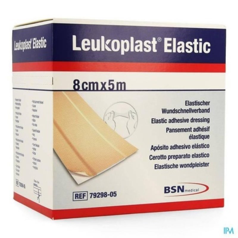 Leukoplast Elastic 5m X 8cm - Flexible Adhesive Bandage