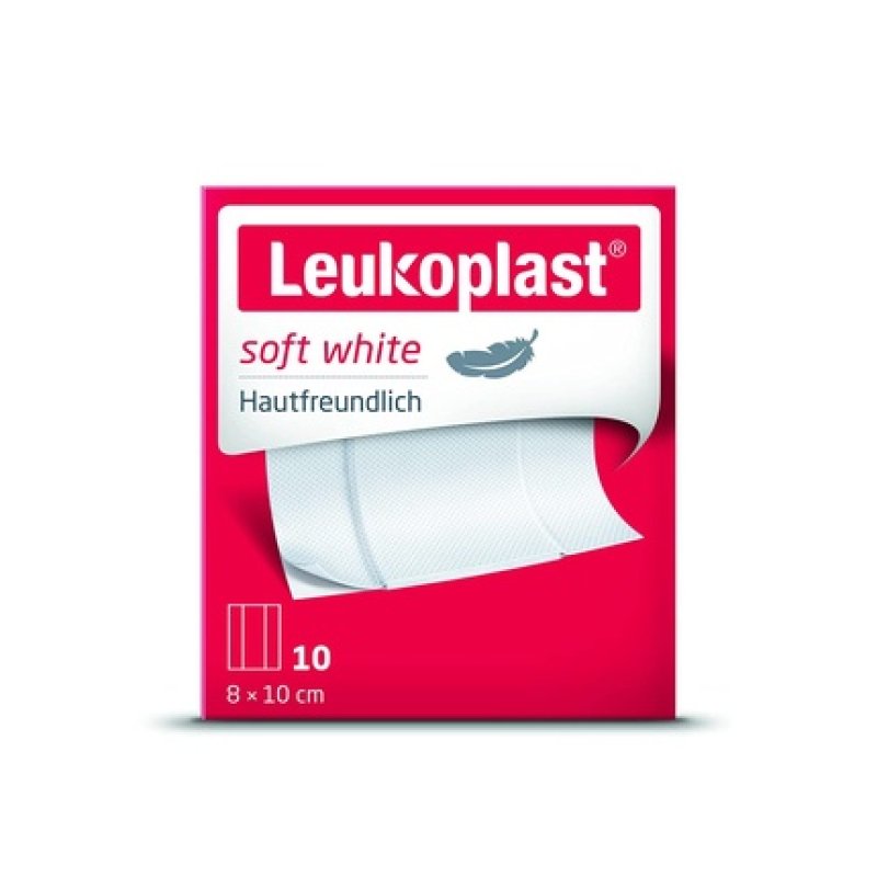 Leukoplast Soft White Adhesive Bandage 8x10cm - Pack of 10