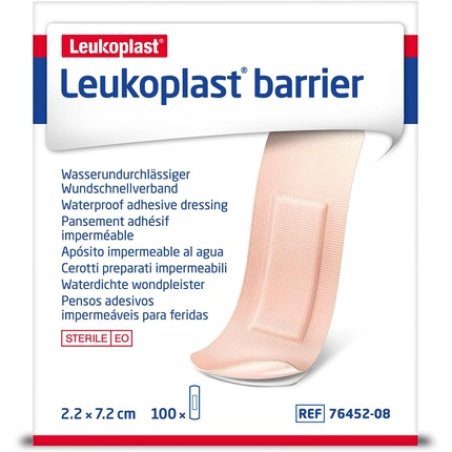 Essity Leukoplast Barrier 100 Waterproof Adhesive Dressings 2.2 x 7.2 cm