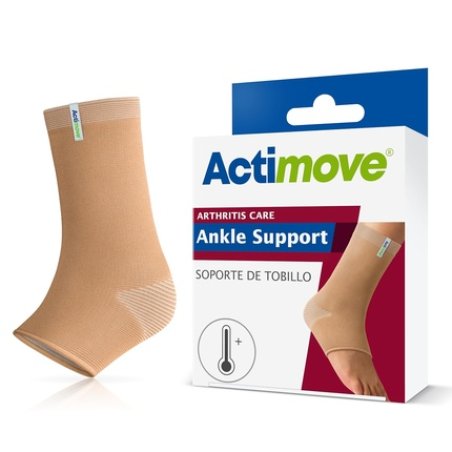 Actimove Arthritis Care Ankle Support with Heat-Retaining Fabric for Men and Women - Beige Small